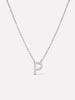 Silver Initial Necklace - Letter Necklace