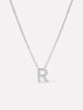 Silver Initial Necklace - Letter Necklace