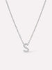 Silver Initial Necklace - Letter Necklace
