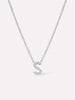Silver Initial Necklace - Letter Necklace