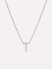Silver Initial Necklace - Letter Necklace