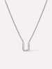 Silver Initial Necklace - Letter Necklace