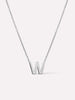 Silver Initial Necklace - Letter Necklace