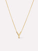 Gold Initial Necklace - Letter Necklace