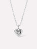 Ana Luisa Jewelry Necklaces Pendants Puffed Heart Necklace Lev Silver Rhodium