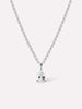 Silver Delicate Solitaire Pendant - Elise Pendant Silver