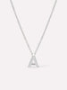 Silver Initial Necklace - Letter Necklace