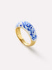 Ana Luisa Jewelry Rings Statement Rings Enamel Ring Wrenley Marble Blue Gold