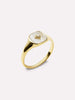 Ana Luisa Jewelry Rings Statement Rings Gold Signet Ring Amara Mother Of Pearl Gold