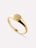 Gold Band Ring - Gold Signet Ring