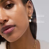 Pearl Huggie Hoops - Frida Silver