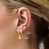 Pearl Huggie Hoops - Ashley