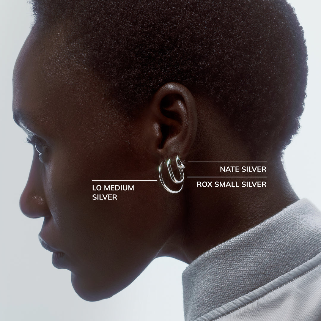 Bold Huggie Hoops - Nate Silver