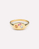 Birthstone Ring - 3 Stone Signature Signet Ring