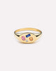 Birthstone Ring - 4 Stone Signature Signet Ring