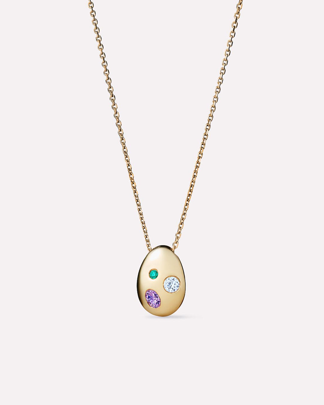 Birthstone Necklace - 3 Stone Memento Necklace