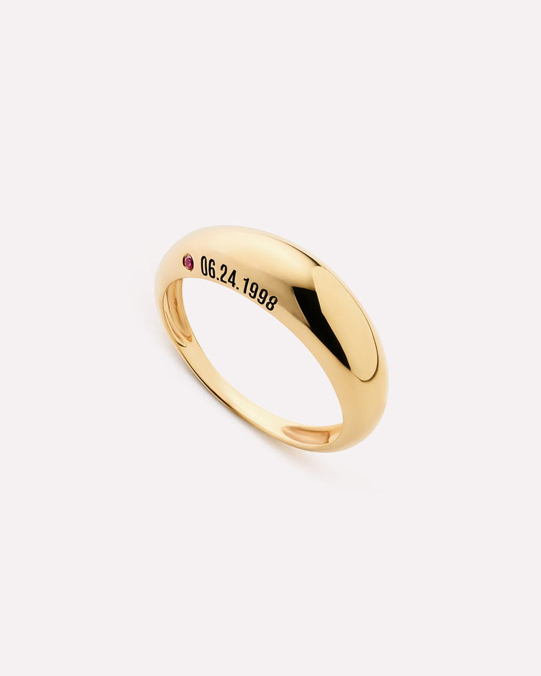Birthstone Ring - Personalized Dome Ring