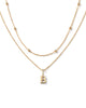 Gold Letter Necklace BL - Gold Layered Letter Necklace - B