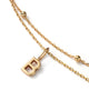 Gold Letter Necklace BL - Gold Layered Letter Necklace - B