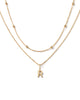 Gold Letter Necklace BL - Gold Layered Letter Necklace - R