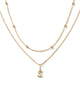 Gold Letter Necklace BL - Gold Layered Letter Necklace - S