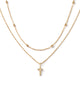 Gold Letter Necklace BL - Gold Layered Letter Necklace - T