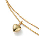 Heart Necklace BL - Gold Beaded Heart Set