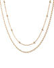 Layered Necklace BL - Gold Paperclip & Satelitte Necklace