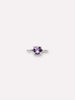 Silver Charms - Silver Amethyst Connector Charm