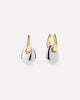 Gold Drop Earrings - Kayla Two Tone