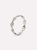 Rhodium Plated Classic Anchor Chain Rings For Women Ana Luisa Iver Silver