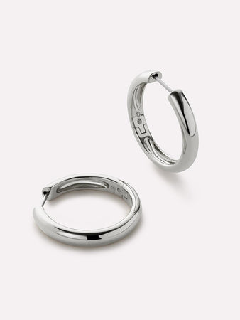 Hoop Earrings - Giulia Large Silver