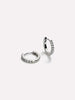 Huggie Hoops - Pave Huggie Hoops Silver
