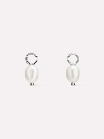 Earring Charms - Pearl Charms Silver