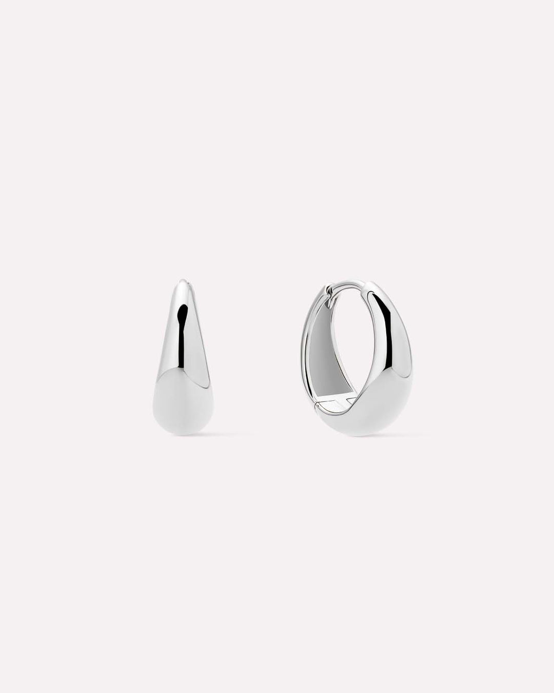 Silver Earrings - Nate Medium Silver