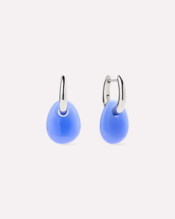 Silver Drop Earrings - Kayla Blue