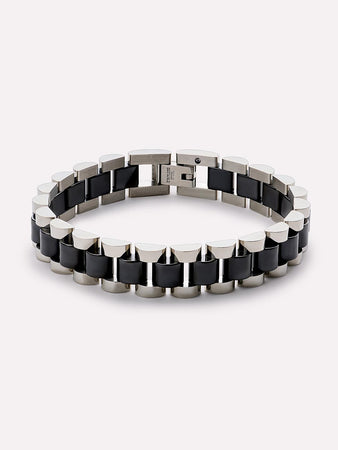 Watch Strap Bracelet - Ora Silver Ceramic