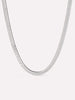 Rhodium Plated Stainless Steel Lobster Clasp Snake Chain Necklaces For Women Ana Luisa Ina Bold Silver