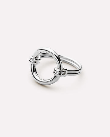 Rhodium Plated Statement Rings For Women Ana Luisa Remi Silver