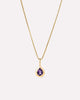 Solid Yellow Gold - Teardrop Charm Necklace