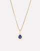 Solid Yellow Gold - Teardrop Charm Necklace