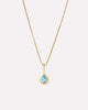 Solid Yellow Gold - Teardrop Charm Necklace