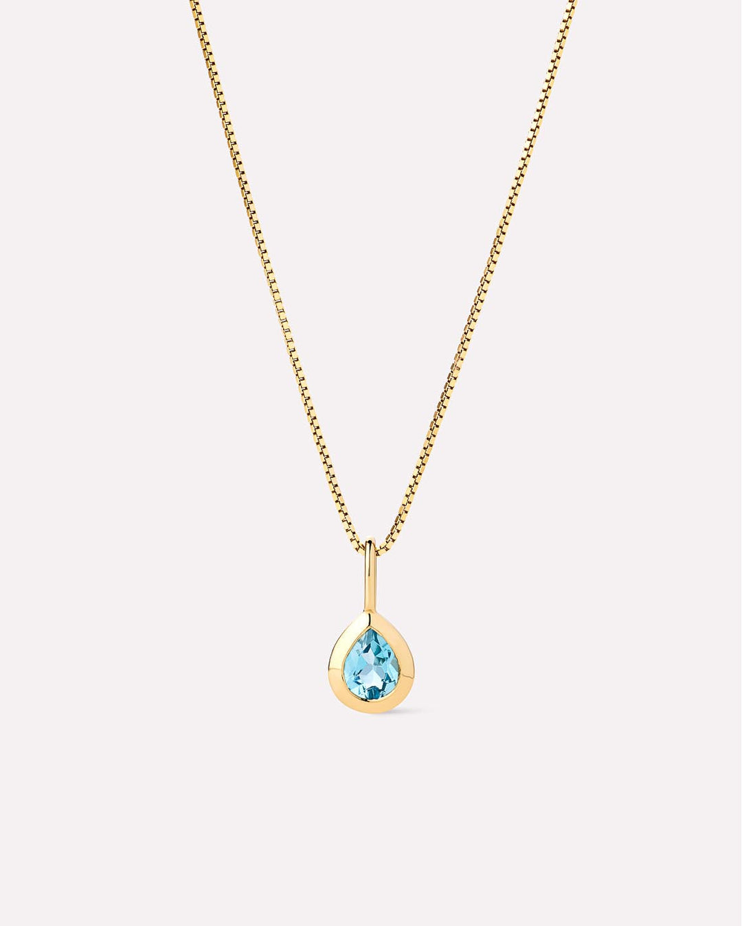 Solid Gold Amethyst Blue Sapphire Blue Topaz Yellow Citrine Semi Precious Stones Birthstones Pendant Necklaces For Women Ana Luisa Teardrop Necklace Blue Topaz
