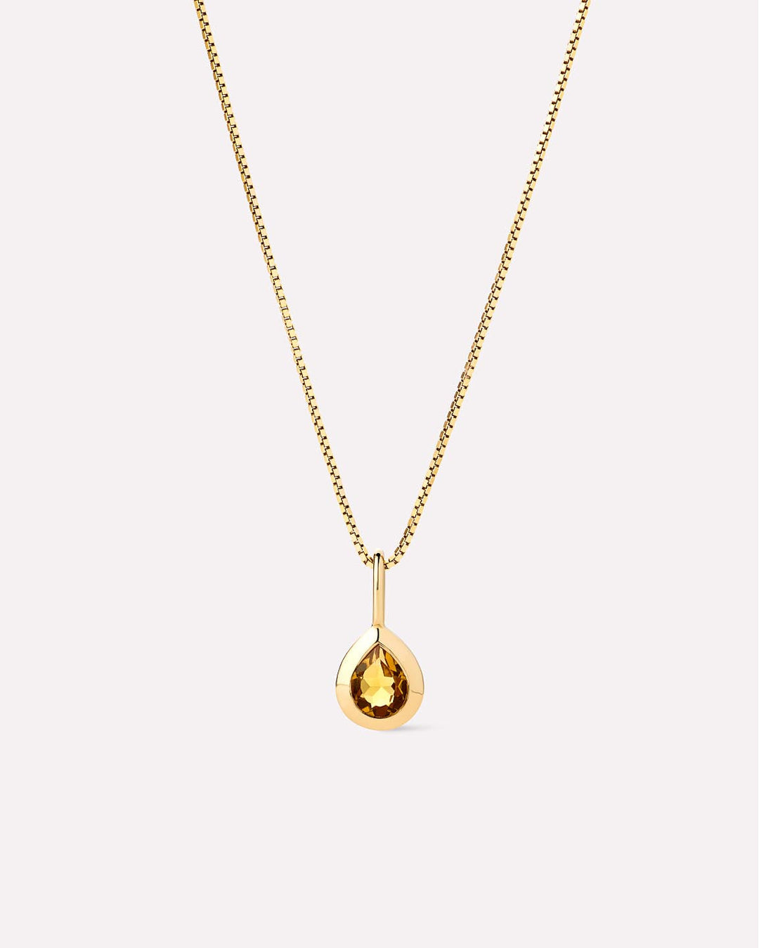 Solid Gold Amethyst Blue Sapphire Blue Topaz Yellow Citrine Semi Precious Stones Birthstones Pendant Necklaces For Women Ana Luisa Teardrop Necklace Citrine