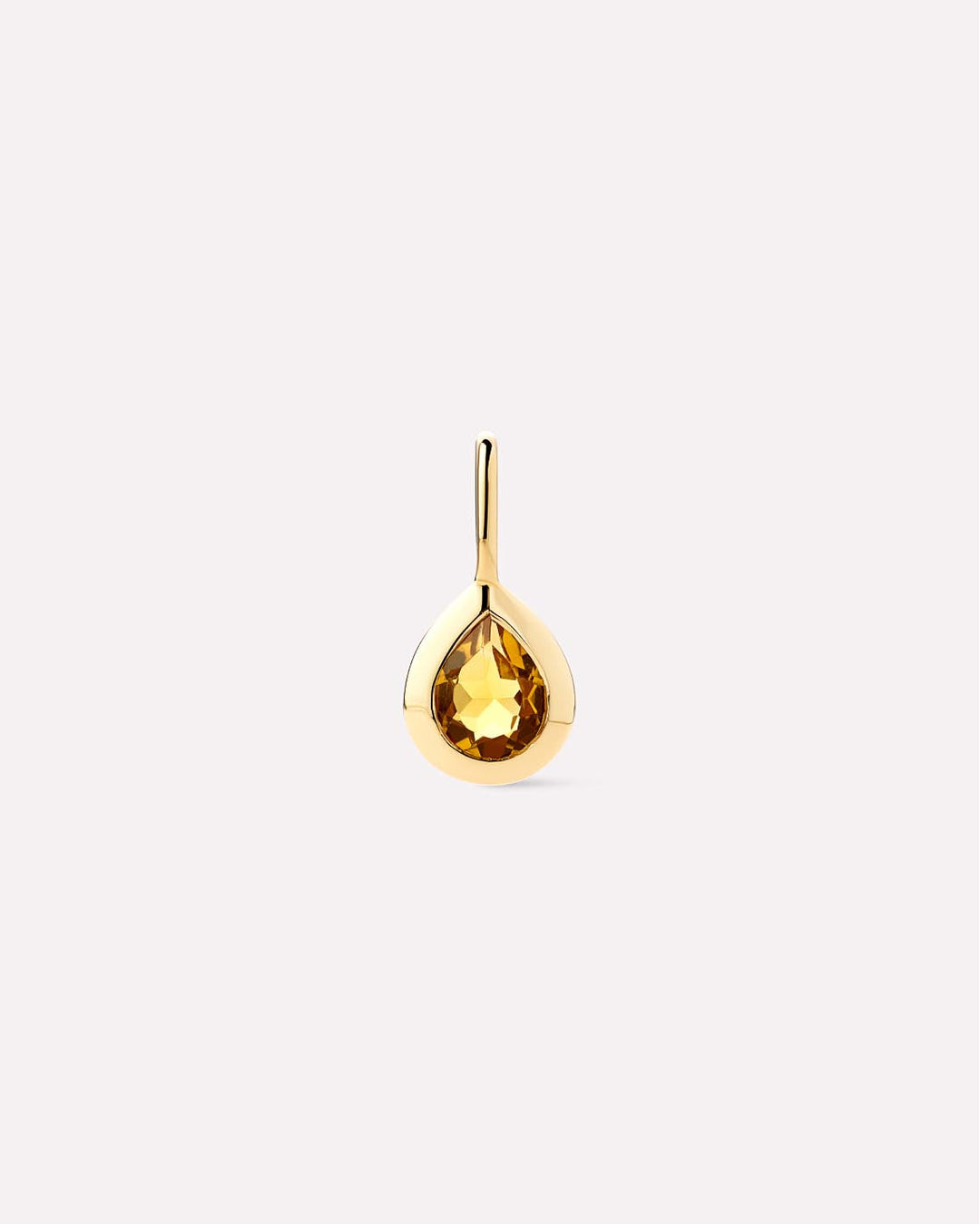 Solid Gold Amethyst Blue Sapphire Blue Topaz Yellow Citrine Semi Precious Stones Birthstones Pendants Necklace Charms For Women Ana Luisa Teardrop Charm Citrine