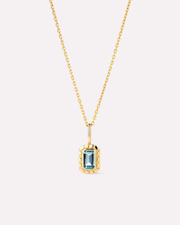 Solid Gold Amethyst Green Sapphire Blue Topaz White Sapphire Semi Precious Stones Pendant Necklaces For Women Ana Luisa Heirloom Necklace Blue Topaz