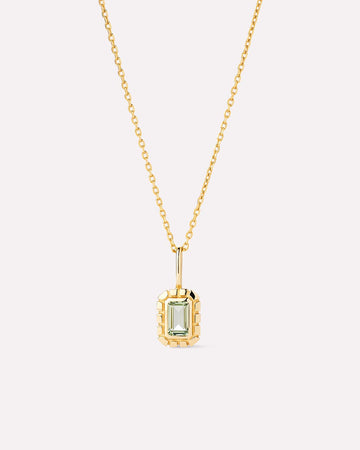 Solid Gold Amethyst Green Sapphire Blue Topaz White Sapphire Semi Precious Stones Pendant Necklaces For Women Ana Luisa Heirloom Necklace Green Sapphire
