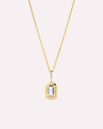 Solid Gold Amethyst Green Sapphire Blue Topaz White Sapphire Semi Precious Stones Pendant Necklaces For Women Ana Luisa Heirloom Necklace White Sapphire