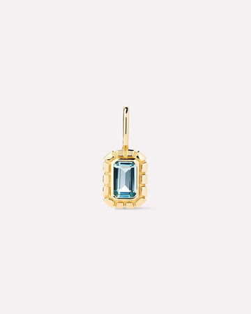 Solid Gold Amethyst Green Sapphire Blue Topaz White Sapphire Semi Precious Stones Pendants Necklace Charms For Women Ana Luisa Heirloom Charm Blue Topaz