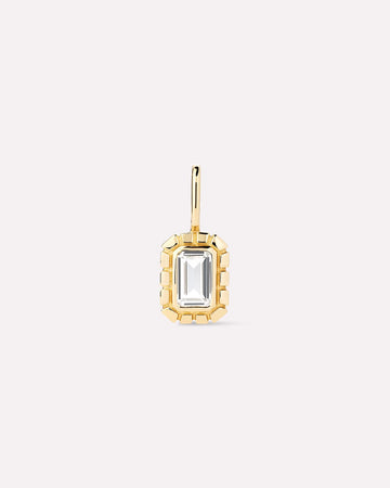 Solid Gold Amethyst Green Sapphire Blue Topaz White Sapphire Semi Precious Stones Pendants Necklace Charms For Women Ana Luisa Heirloom Charm White Sapphire